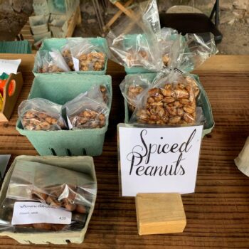 Image of spiced peanuts on display