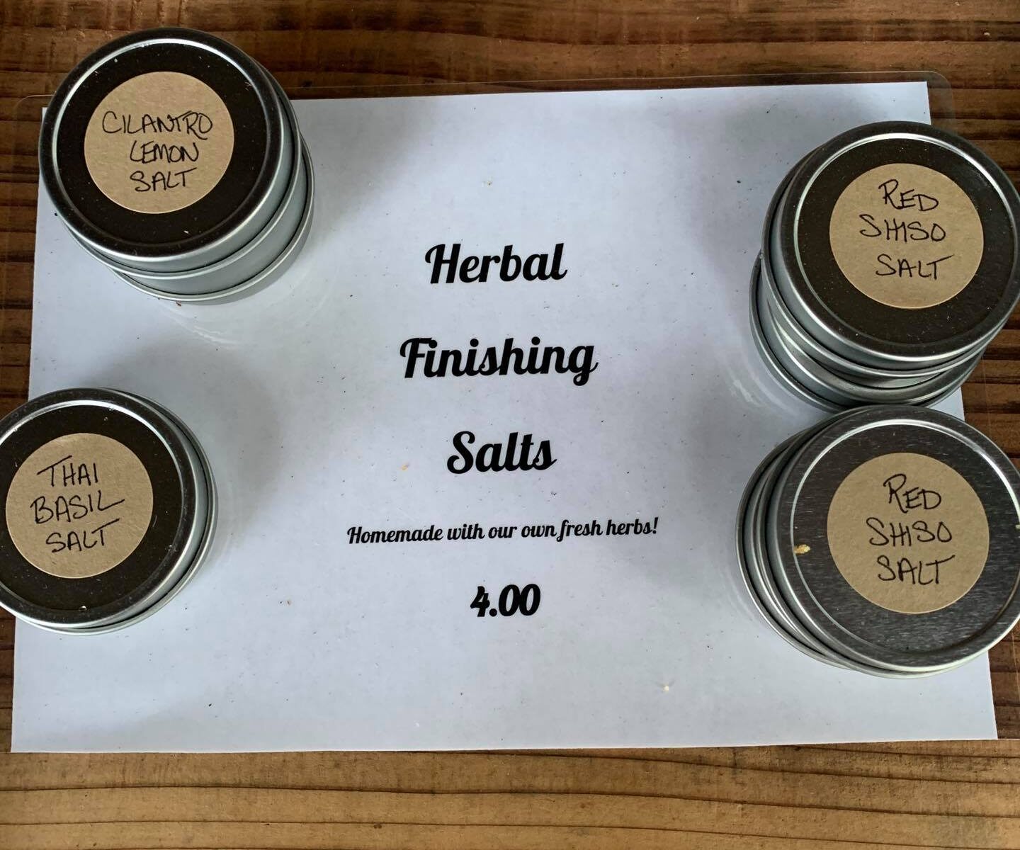 Image of the Herbal Finishing Salts in the stand