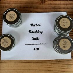 Image of the Herbal Finishing Salts in the stand