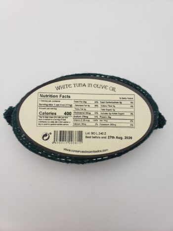 Image of Conservas de Cambados white tuna in olive oil back label