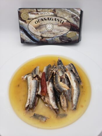 Image of olasagasti basque anchovies on plate