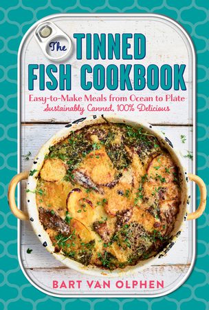 Image of the cover of the book Tinned Fish Cookbook, by Bart Van Olphen