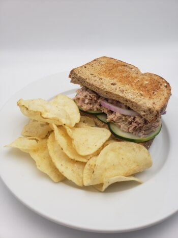 Image of Cole's tuna with fennel tuna salad on wheat toast with truffle chips
