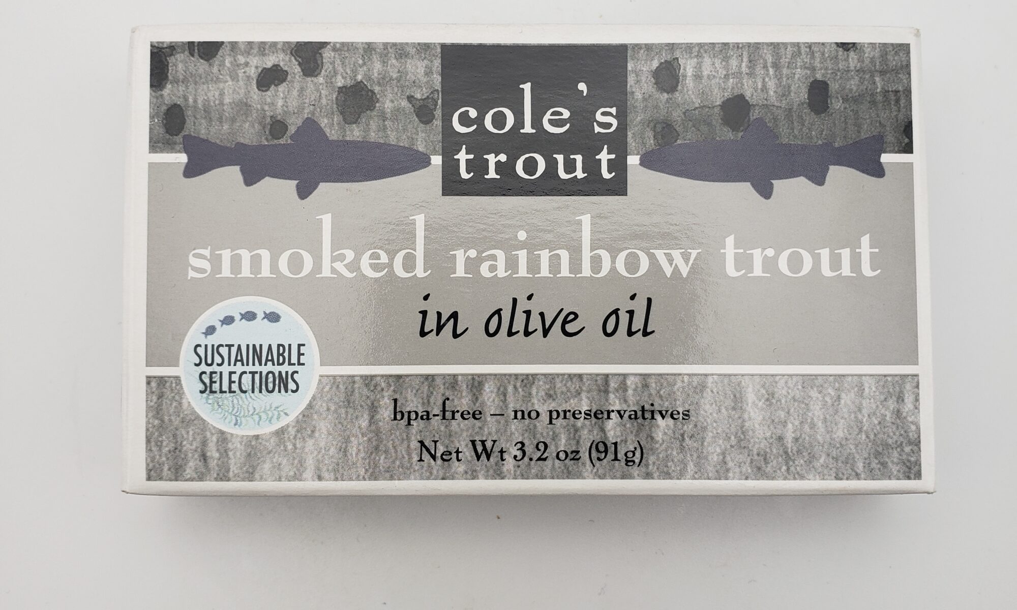 Image of Cole's smoked rainbow trout box