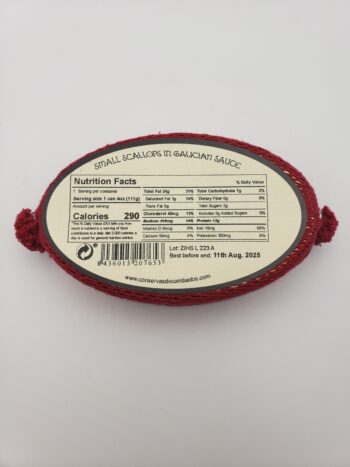 Image of Conservas de Cambados small scallops back label