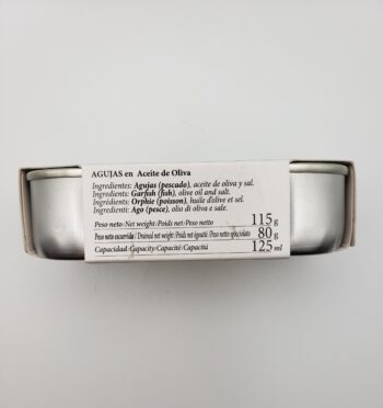 Image of Conservas de Combados garfish side of tin label
