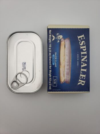 Image of Espinaler razor clams 5/8 opened box