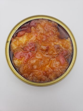 Image of La Brujula fried sardines in sauce #35 open tin view