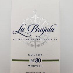Image of La Brujula baby squids #80 in olive oil