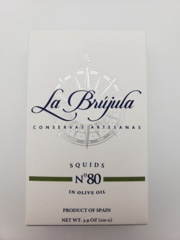 Image of La Brujula baby squids #80 in olive oil