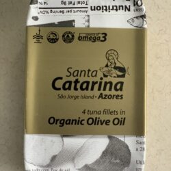 Image of the front of the package of Santa Catarina Wild Caught Skipjack Tuna Filets in Organic Olive Oil