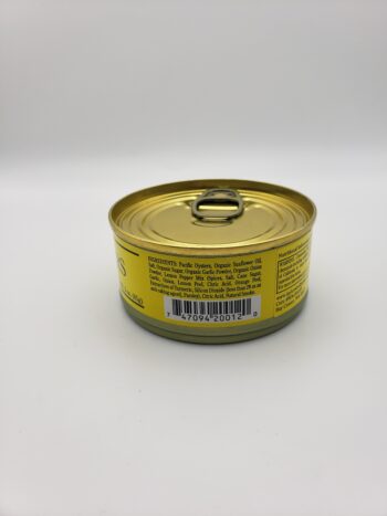 Image of Ekone Oysters lemon pepper style ingredient label