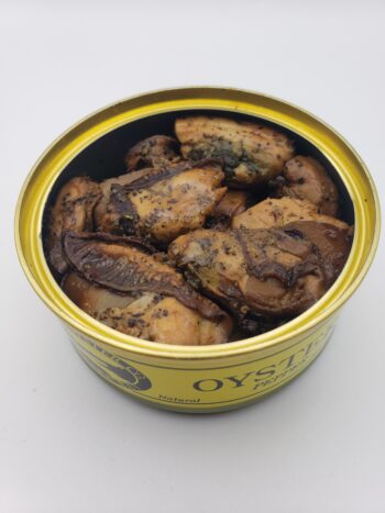 Image of Ekone Oysters lemon pepper style opened tin