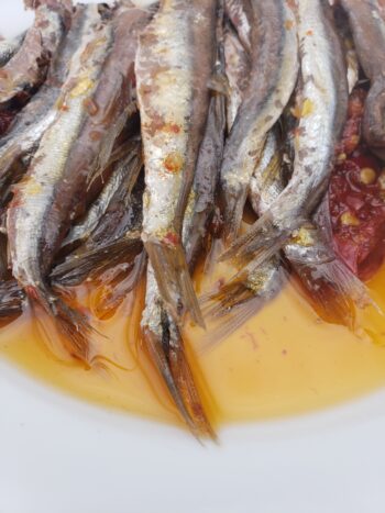 Image of Iasa spicy anchovies close up view