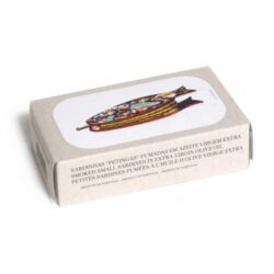 Image of the front of a package of José Gourmet Smoked Small Sardines in Extra Virgin Olive Oil