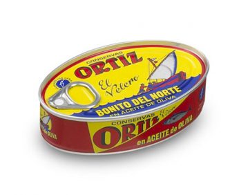 Image of an oval tin of Ortiz Bonito del Norte in Olive Oil