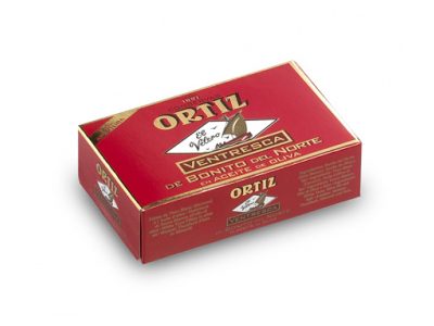 Image of the front of the package of Ortiz Ventresca of Bonito del Norte