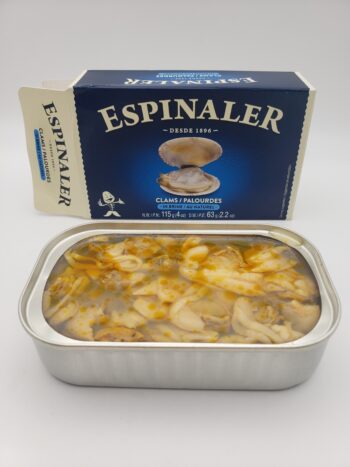 Image of Espinaler clams open tin
