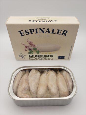 Image of Espinaler Squid in olive oil 6/8 open tin