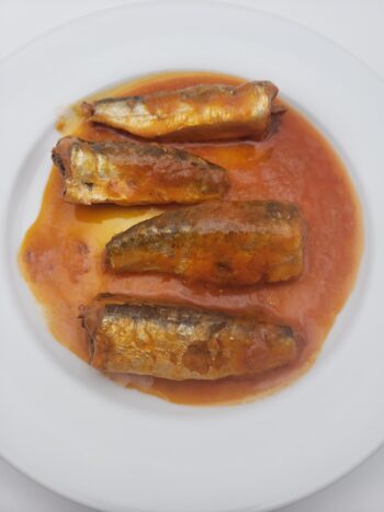 Image of Jose Gourmet sardines in tomato sauce on plate
