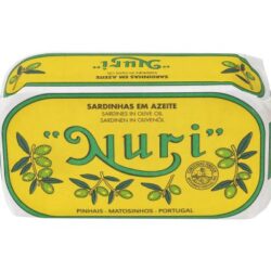 Image of the front of a tin of Nuri Sardines in Olive Oil