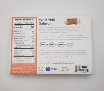 Image of patagonia provisions black pepper wild salmon back of box