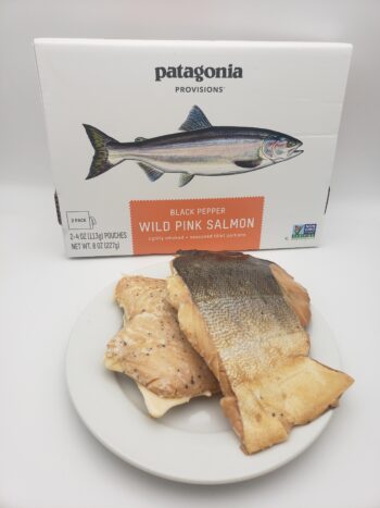 Image of patagonia provisions black pepper wild salmon fillets on plate