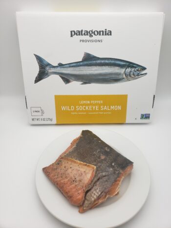 Image of Patagonia Provisions lemon pepper salmon skin on a plate