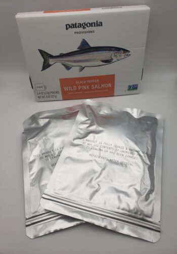 Image of patagonia provisions black pepper wild salmon box and pouches
