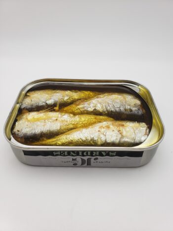 Image of Jacques Gonidec sardines with olive oil open tin