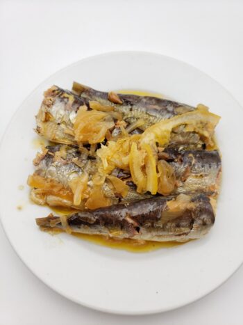 Image of Jacques Gonidec sardines with onions on plate