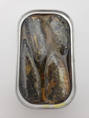 Image of JOse Gourmet smoked small mackerel open tin
