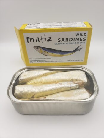 Image of Matiz sardines with lemon opened tin