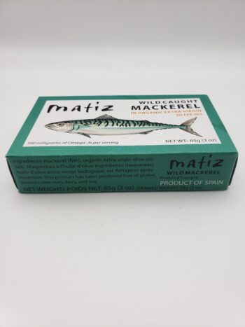 Image of Matiz wild mackerel side of box