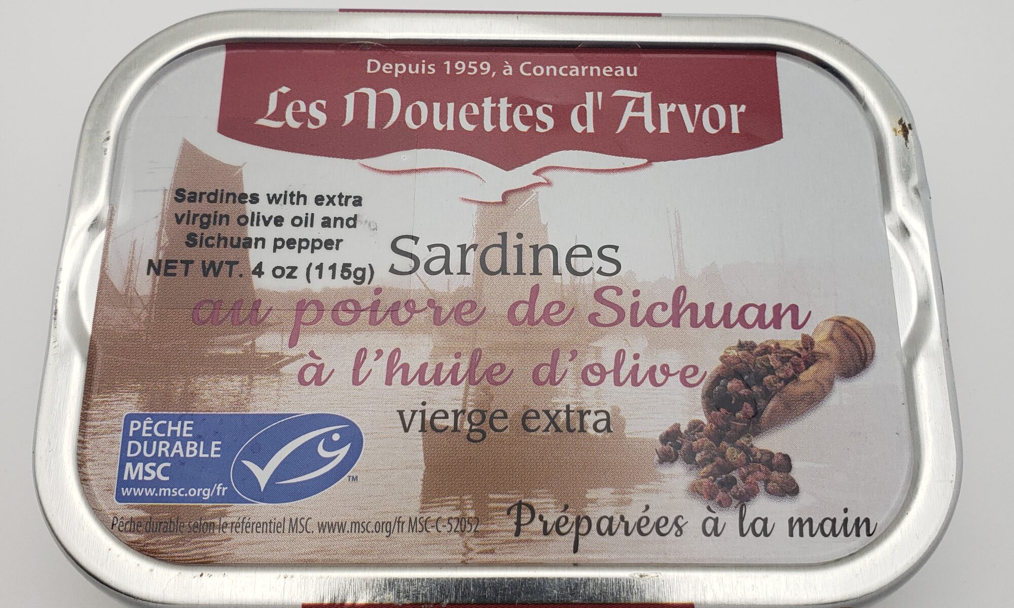 Image of les mouettes d'arvour sardines with sichuan peppercorns