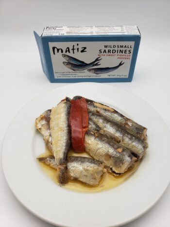 Image of Matiz sardines with sweet piquillo peppers on plate
