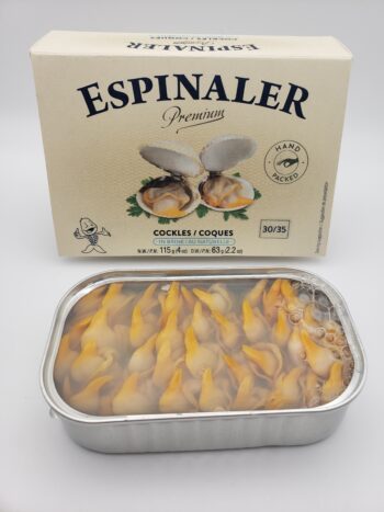 Image of Espinaler premuim cockles open tin