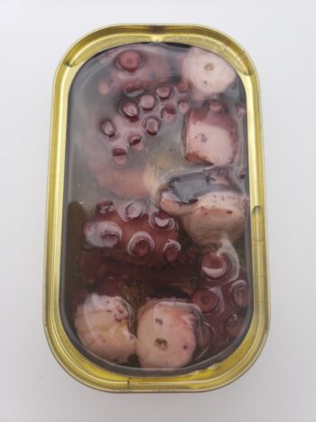 Image of Jose Gourmet octopus with garlic open tin
