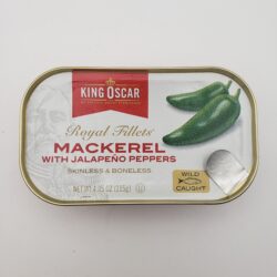 Image of King Oscar mackerel with jalapeno