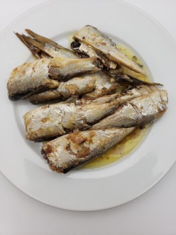 Image of King Oscar sprats in olive oil on plate