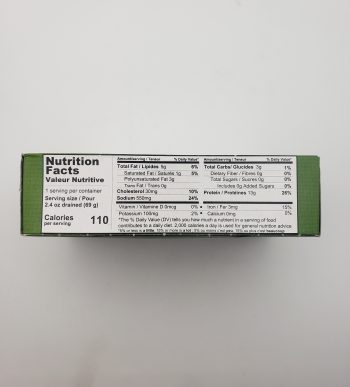 Image of Matiz mussels nutritional label