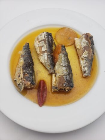 Image of Porthos sardines in spicy olive oil on plate