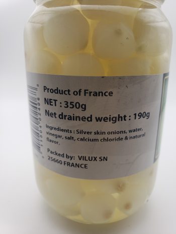 Image of Vilux pickled onions ingredient list
