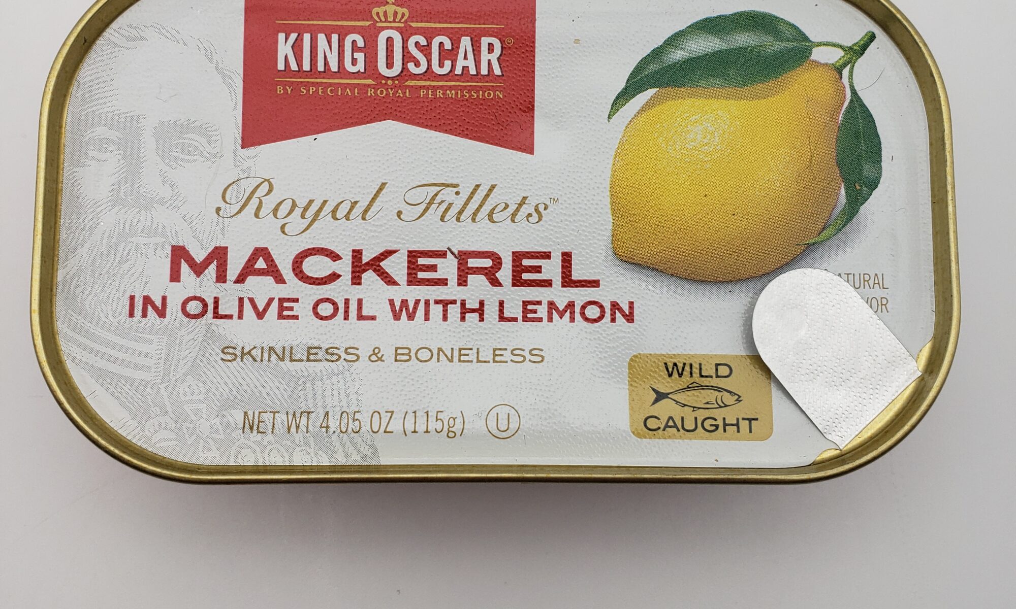 Image of king oscar mackerel with lemon