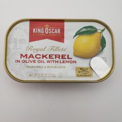 Image of king oscar mackerel with lemon