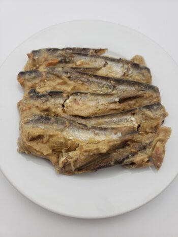 Image of king oscar sardines with dijon mustard on plate