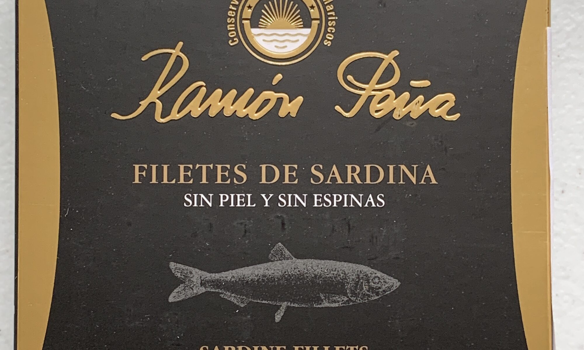 Image of the front of a package of Ramón Peña Boneless & Skinless Sardine Fillets in Olive Oil