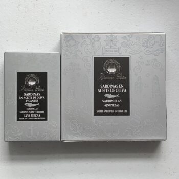 Image of a 265g Large Format package next to a 115g normal package for scale.