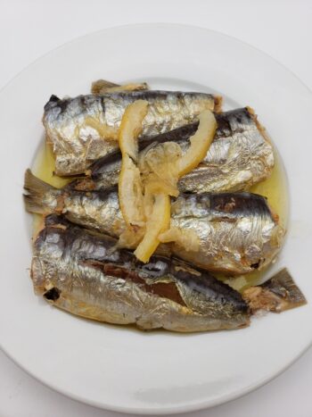 Image of Jacques Gonidec sardines with lemon on plate