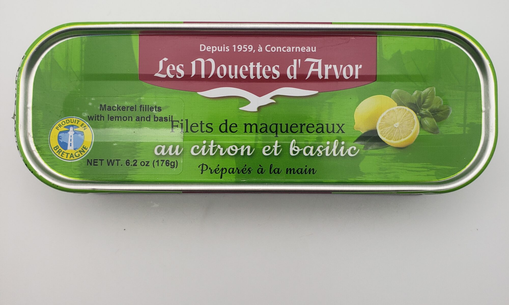 Image of Les Mouettes D'arvor mackerel with basil and lemon